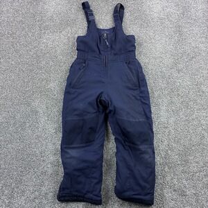 L.L. Bean Snow Pants Kids 6-7 Navy Blue Insulated Bib Overalls Ski Snowboard